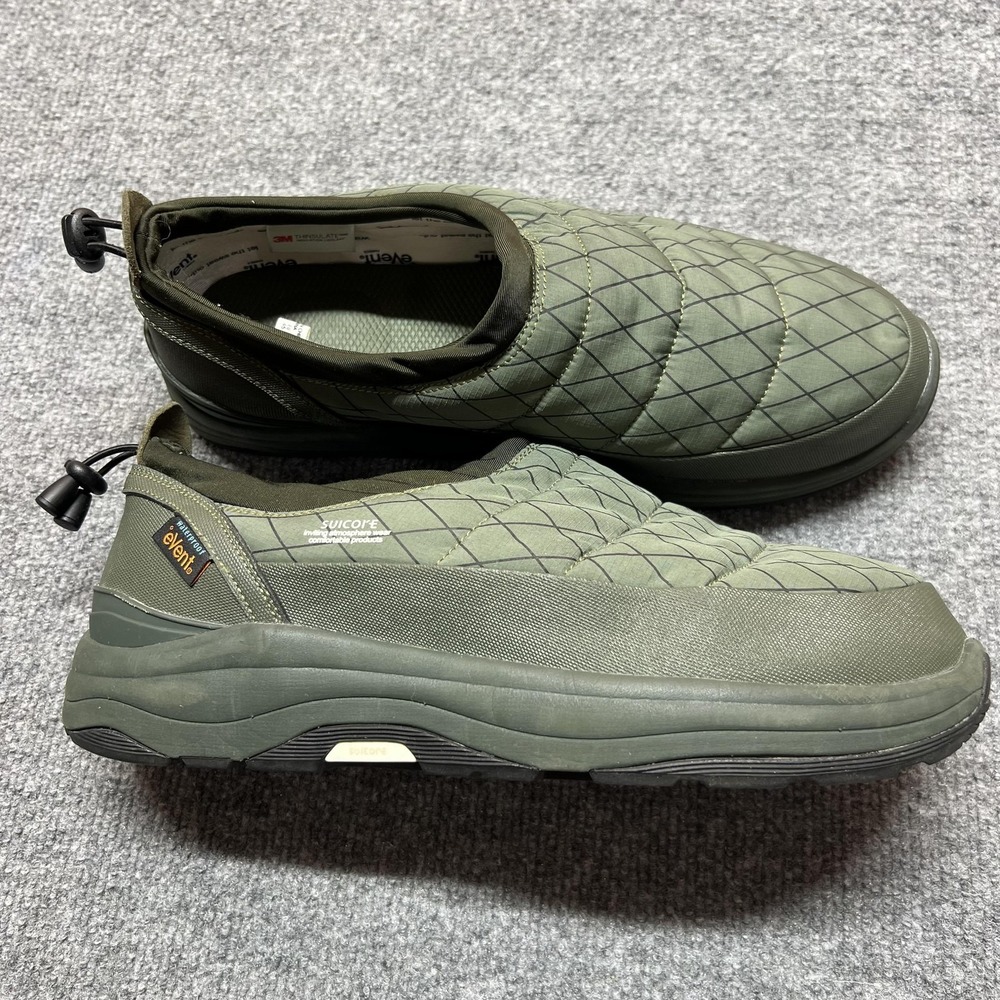 Suicoke Pepper Evab Insulated Waterproof Slip On Shoe Men 12 Green Quilted EVent